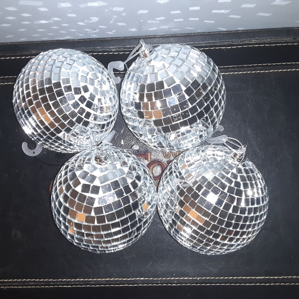Christmas Decoration Disco Mirror Ball Set of 4